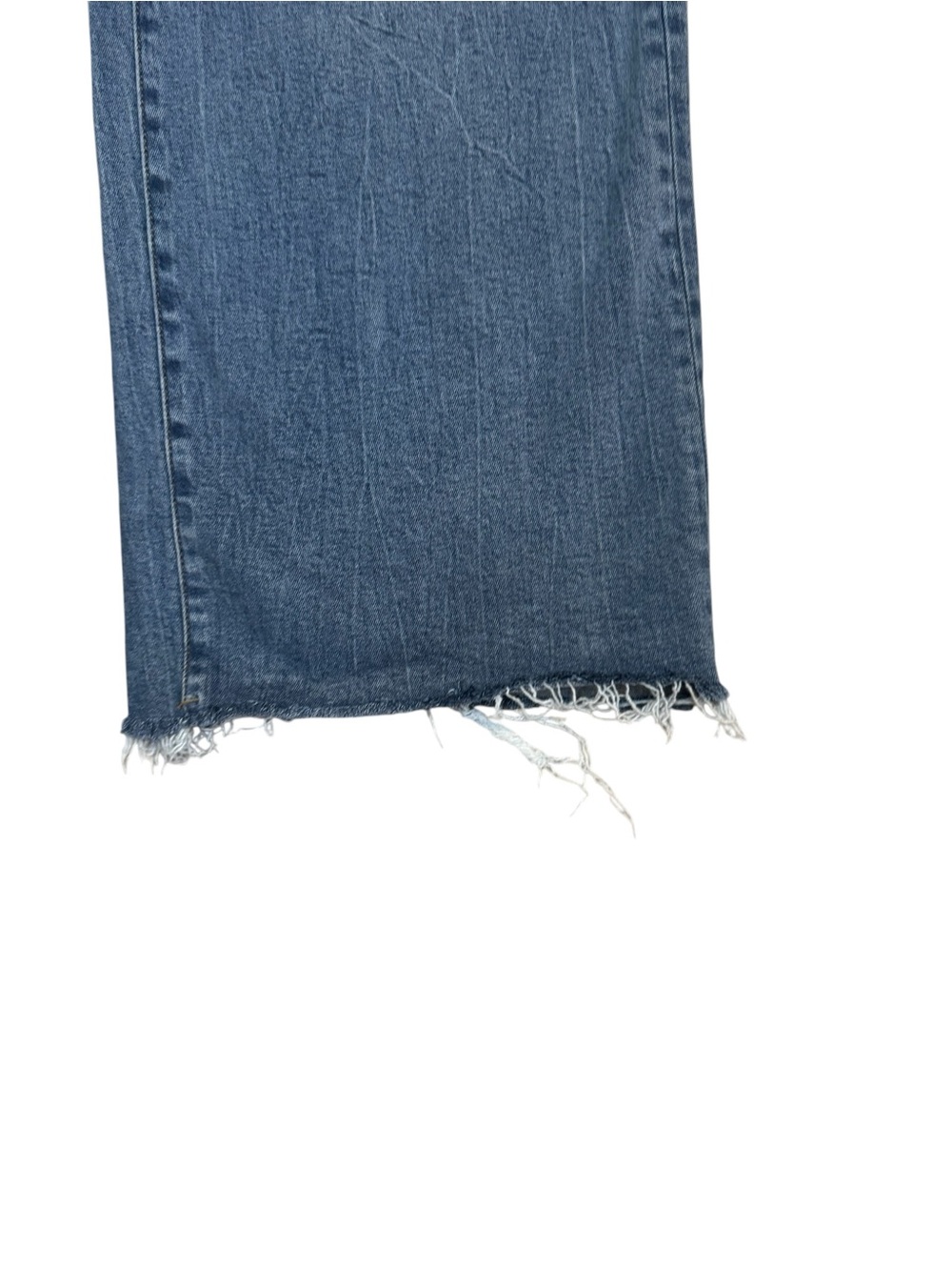 Vervet High Rise Wide Leg Crop Jeans Raw Hem Medium Wash Size 27 - Picture 9 of 9